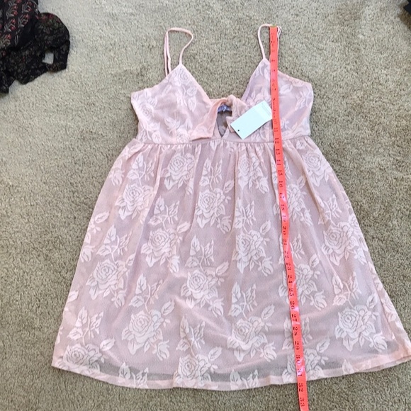 NWT! Tobi Size L Blush Dress With tie knot - Picture 8 of 8